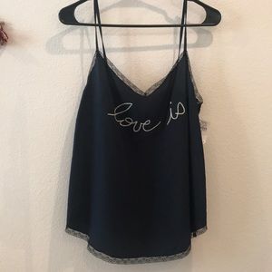 Zadig & Voltaire Carole “Love Is” Silk Camisole